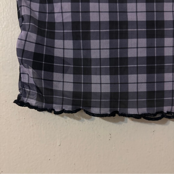 Purple & Black Plaid Crop Top by H&M , Size Small - Picture 3 of 3